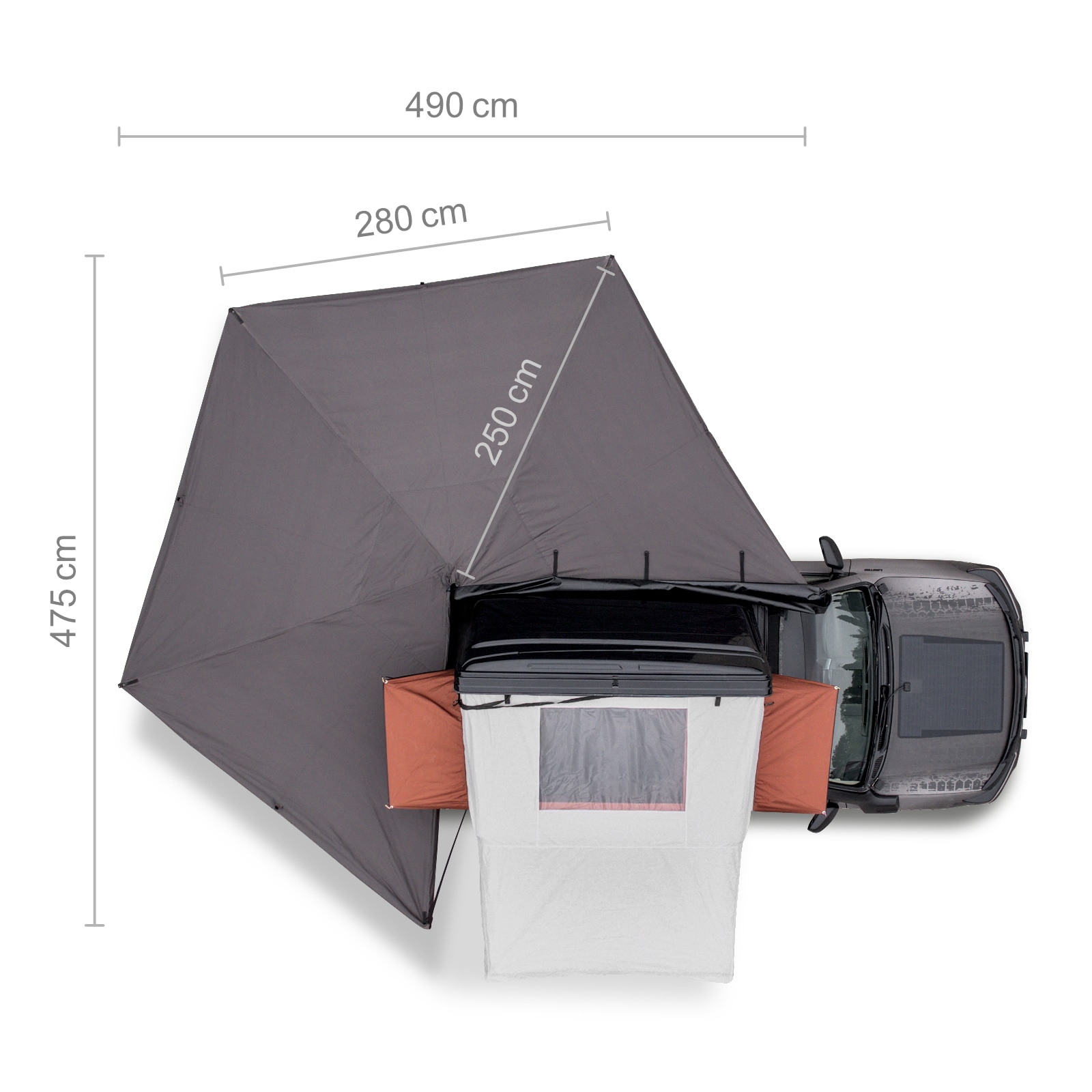 Offlander samonosna tenda XL 270 2,5m - leva - slika 2